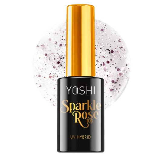 YOSHI™ NO WIPE TOP COAT - SPARKLE ROSE 10ML