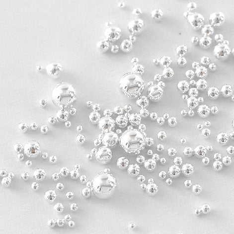 Metaliniai ''Ikriukai'' SILVER - pasirinktinas dydis nuo 0.8mm iki 2mm
