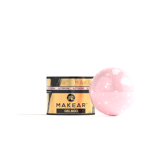 MAKEAR™ GEL&GO GLITTER GELIS - PINK GLITTER 15ML