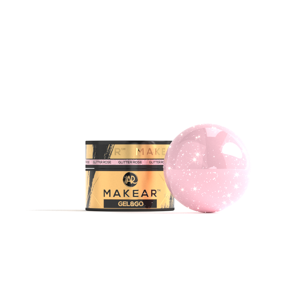 MAKEAR™ GEL&GO GLITTER GELIS - GLITTER ROSE 15ML